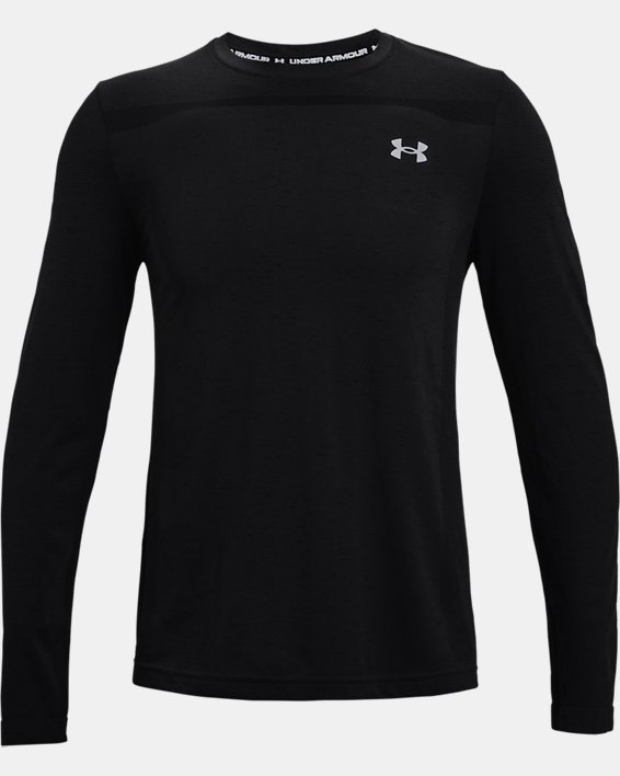Men's UA Seamless Long Sleeve, Black, pdpMainDesktop image number 4